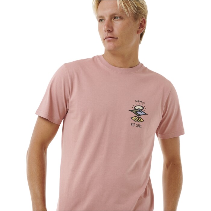 2024 Rip Curl Mens Search Icon Tee 0CBMTE - Mushroom